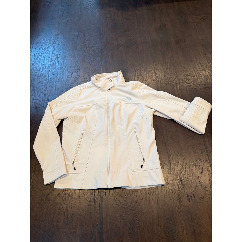 The North Face Women's SP Softshell Jacket White Cream Full Zip